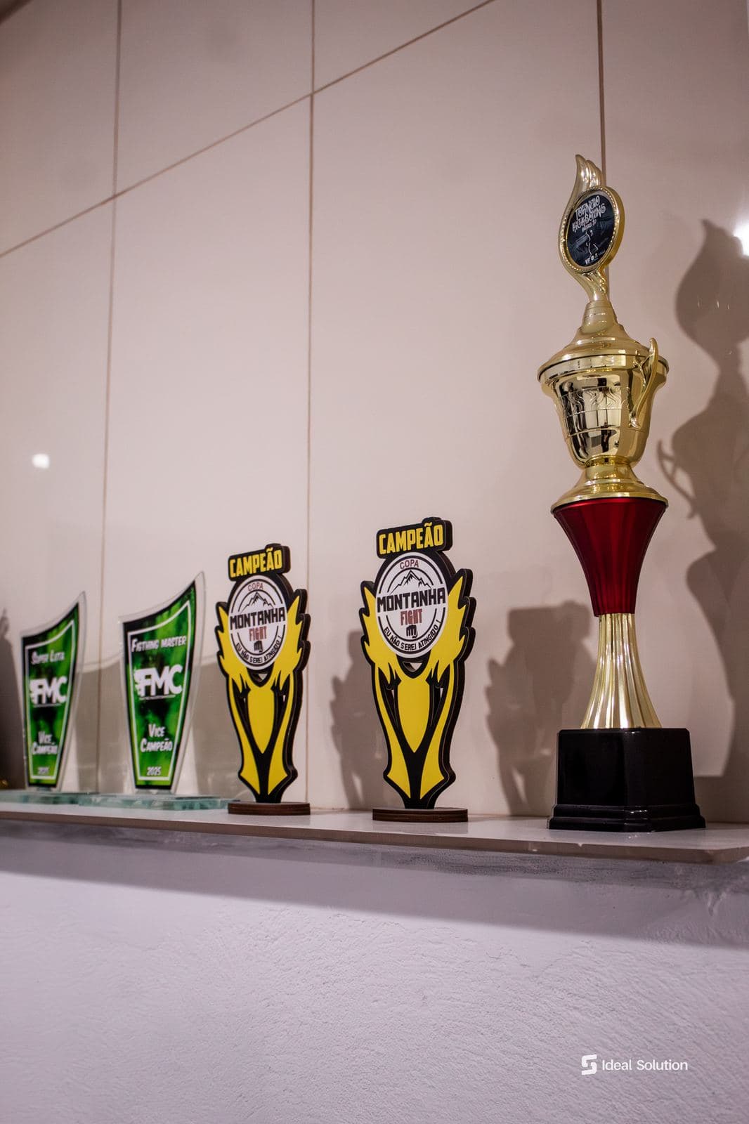 Troféus de campeonato conquistados por alunos da Imperium Fight